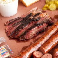 Family Meal #1 - Feeds 5 · Feeds five. This meal includes one and a half pounds sausage and one pound brisket with your...