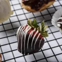 Dipped Strawberry · Dipped in a dark chocolate truffle