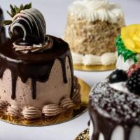 Chocolate Mousse Baby Cake · Chocolate cake with mousse icing
