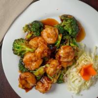 Stir-Fried Broccoli With Shrimp · House brown sauce, broccoli, white onion, carrots.