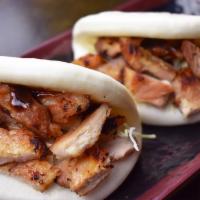 Chicken Buns (2Pcs) · Steamed buns, grilled chicken, lettuce, special sauce.