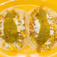 Migas Taco · Consuming raw or uncooked meats, poultry, seafood or egg may increase your risk of food born...