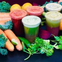 Parsley Mania · 16 oz. 
Apple Carrot, Celery and Parsley.