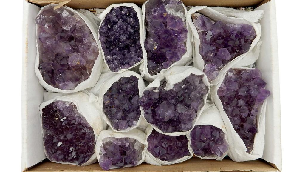 Amethyst · Natural raw Amethyst Cluster formations.
