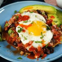 Rancheros · Two eggs served on top of 2 of our corn tortillas, drowned in our delicious ranchero salsa! ...