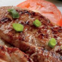 Grilled Lemongrass Chicken · 2 slices of grilled lemongrass chicken served with rice