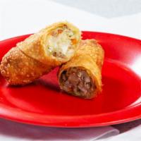 Beef Egg Roll (1 Roll) · A deep fried roll stuffed with mixed veggies and ground beef.