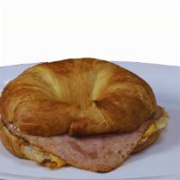Croissant Sandwich · Egg and cheese.
