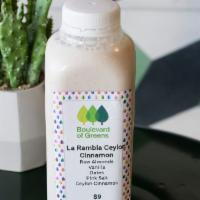 La Rambla · Bottled. Cold-pressed almond milk with all-organic almonds, dates, and vanilla in filtered w...
