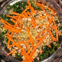 Kale Crunch Salad // Large · ALL ORGANIC: kale, olive oil, parsley, sunflower seeds, hemp seeds, apple cider vinegar, Ita...