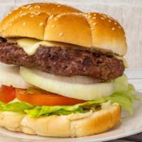 Cheeseburger · Stacatto's signature homemade hamburger with cheese, lettuce, tomato, pickles, ketchup, mayo...