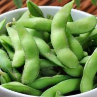 Edamame · Soybean pods tossed with sea salt.