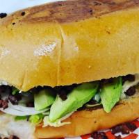 Torta · Choose Your Meat: Beef, Chicken, Campechano, Or Pork,  Toasted Bread,Mayonnaise, Mozarella C...
