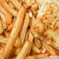 Kid Combo  #2 · Choose Chicken or Cheese Quesadilla with French Fries.