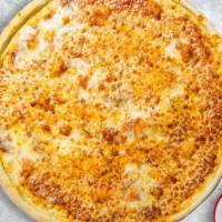 The Start Up Cheese Pizza · Fresh tomato sauce, shredded mozzarella and cheddar cheese baked on a hand-tossed dough.
