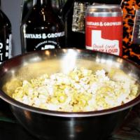 Popcorn With Truffle Oil · Popcorn, truffle oil, parmesan.