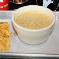 Jalapeno Soup · Cup of creamy jalapeno soup.