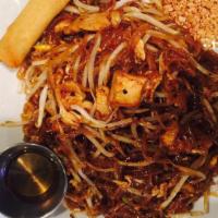 Pad Thai · Thin rice noodles stir-fried in sweet homemade tamarind sauce, includes tofu, eggs, bean spr...