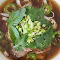 Pho Bo - Beef  Noodle Soup · Vietnamese traditional pho beef noodle soup. Choose up to 6 different cuts of beef.