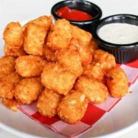 Crispy Tater Tots · Served with peppercorn ranch or Sriracha dipping sauce.