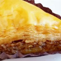 Traditional Baklava · Filo «dough filled with chopped nuts and sweetened and held together with syrup.
