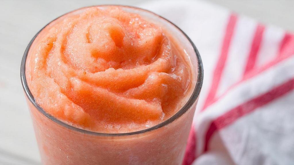 No Dairy Berry Smoothie · Guava juice, peaches, strawberry, banana