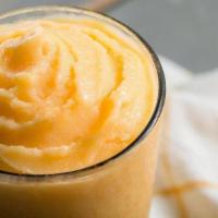 Mango Tango Smoothie · Peach juice, pineapple sherbet, mango