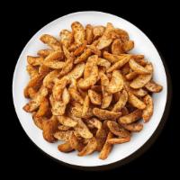 Potato Wedges  · Thick-cut potato wedges, sour cream-chive seasoned, serves 6-8.