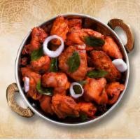 Chicken 65 · Gluten-free. South Indian specialty, chunks of chicken breast marinated with Indian spices, ...