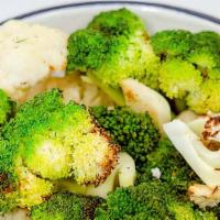 Roasted Vegetables · Broccoli and cauliflower with garlic, olive oil, and lemon juice.