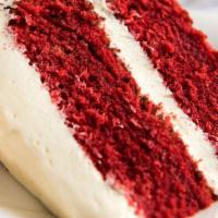 Red Velvet Cake · Traditional southern cake. Three delicious layers and iced with rich cream cheese icing.