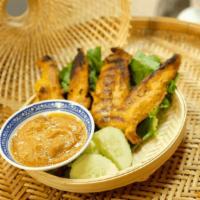 Chicken Satay  · Thai chicken BBQ, grilled and served with homemade peanut sauce and cucumber salad