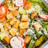 Caesar Salad · Romaine, croutons, parmesan, Caesar dressing.