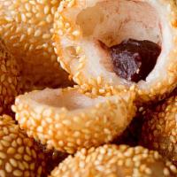 Sesame Ball (24Ea) · The dough is fried until golden brown so it is both crisp and chewy from the glutinous rice ...