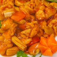 Amazing Chicken · Hot and spicy Sliced chicken sautéed with vegetables in sweet & spicy special sauce.