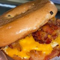 Bacon, Egg, And Cheese Sandwich · 2 eggs, choice of cheese, and bacon