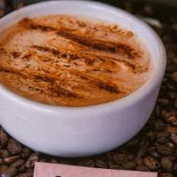 Chagaccino · Latte with Renude chaga mix, made with wild foraged chaga, organic peruvian cacao, organic c...