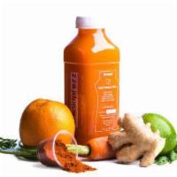 Omstart (14.5 Oz.) · Organic carrot, organic cayenne, organic ginger, organic lemon/lime, organic orange.