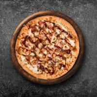 Small Chicken Bbq Pizza  · Small chicken BBQ pizza topped with grilled chicken, red onions, green peppers, mushrooms, m...