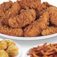 Family Tenders Combo #5 · 12 Pcs Cajun tenders, 5 Honey butter biscuits, family fries, 2 dipping sauces.