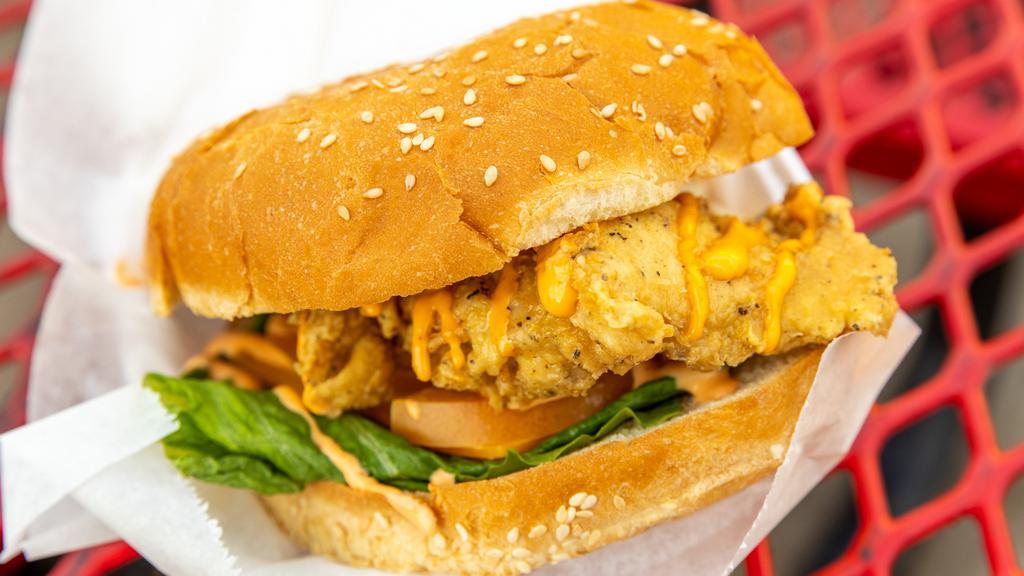 Original Chick Sandwich · Chicken sandwich with fresh lettuce, Cheddar cheese, and pickles. Your choice between original fried chicken or spicy fried chicken.
