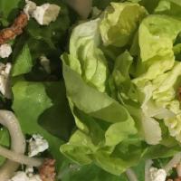 Bibb Lettuce · pickled onions, goat cheese, candied walnuts, preserved lemon dressing
