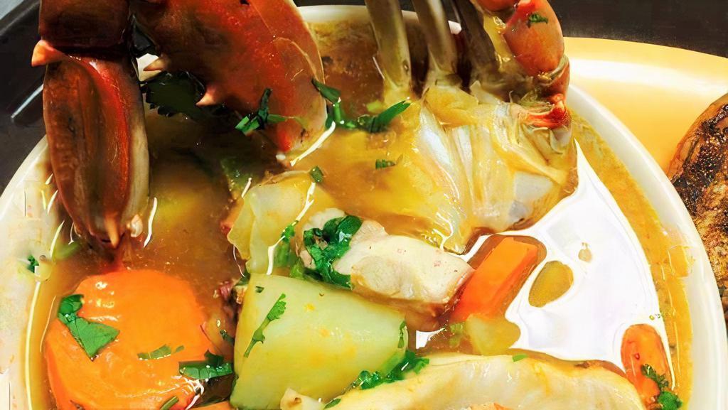 Mix Soup · Fish, Shrimp, Clam, Calamari, Crab, Octopus, Mussels & Vegetables.