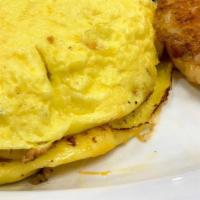 Build Your Own Omelette · Start with 3 eggs, your choice of cheese plus three mix ins. Add extra mix ins for an additi...