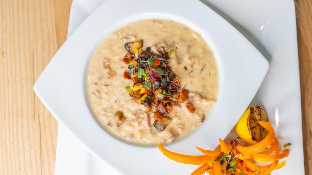Crema De Almejas · Don Lupe's favorite clam chowder. May be served raw or undercooked; consuming raw or undercooked meats, poultry, seafood, shellfish, or eggs may increase your risk of food borne illness, especially if you have certain medical conditions.