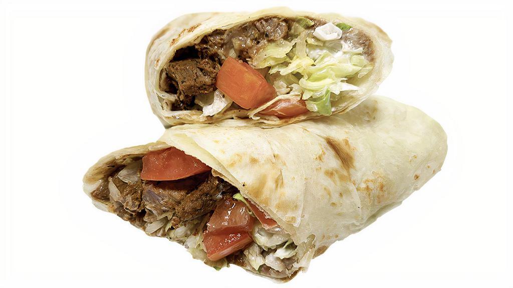 Burrito · Flour tortilla with  your choice of meat, beans, lettuce, tomato, sour cream and  green or red hot sauce