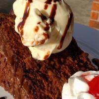 Brownie With Gelato · 2 scoops.