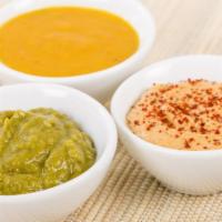 The Trio · Don't fret - we have you covered with all 3 of our classic dips (guac, queso and salsa!) plu...