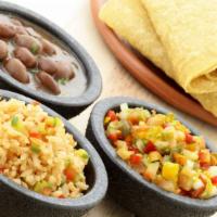 Make Your Own Burrito · A giant tortilla stuffed with your choice of meat two meats, rice, beans, sour cream, guacam...