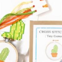 Diy Kit, Potted Cactus Cross Stitch Kit · This cute little potted cactus is the perfect cross stitch project because it’s small and fu...